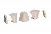 Комплект угловых элементов для овального бортика 55\63, цвет бежевый