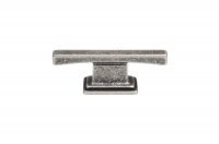 Ручка-кнопка 16мм, серебро античное