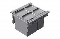 Система хранения выкатная, в базу 450/16, H298 (2 ведра), отделка пластик серый