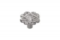 Ручка-кнопка, отделка серебро лунное