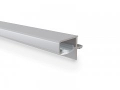 Профиль врезной GOLA Alphalux для верхних баз+профиль из поликарбоната, для ДСП-16/18мм, L=4.1м, алюминий