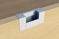 Ручка врезная, отделка алюминий