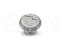 Ручка-кнопка D35мм хром/керамика Paris: WPO.77.00.Q4.000.CR