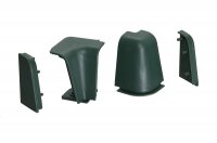 Комплект угловых элементов для овального бортика 50\53, цвет зеленый