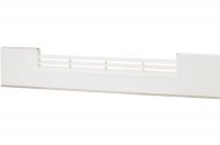 0418 Решётка вентиляционная для цоколя ПВХ H.120, L=600, белый глянец NEW