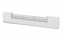 0419 Решётка вентиляционная для цоколя ПВХ H.120, L=600, белый