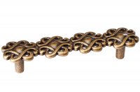 Ручка-скоба 96мм, отделка бронза "Флоренция" (2 винта М4х22 + 2 винта М4х25)