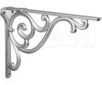 ROME Менсолодержатель для деревянных полок L-250 мм, серебро Ноттингем: WRM.800.250.00R3