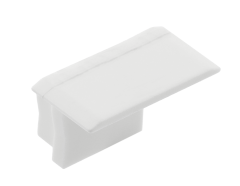 GTV: Заглушка для профиля GLAX MINI врезного высокого - цвет белый (цена за 10шт.): PA-ZASGLAXMW-10