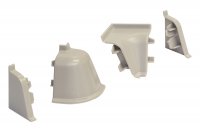 Комплект угловых элементов для овального бортика, цвет светло-серый