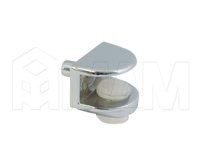 Полкодержатель для стеклянных полок толщиной 5-8 мм, со штоком, хром: MV08-F008