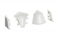 Комплект угловых элементов для овального бортика, цвет белый