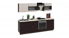 Кухонный гарнитур длиной - 240 см (со шкафом НБ) «Латте-2»