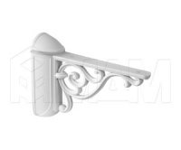 VENICE Менсолодержатель для деревянных и стеклянных полок 4 - 40 мм, L-125 мм, белый матовый: WRM.805.125.00N3