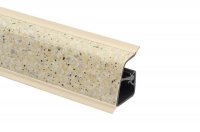 127.Бортик овальный L=4000, искра стоун бежевая