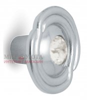 Ручка-кнопка D31мм хром с кристаллами Сваровски: 2044K.10