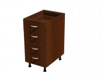 Корпус напольной тумбы, 4 ящика 400*560*720