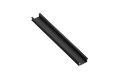 GTV: АЛЮМИНИЕВЫЙ ПРОФИЛЬ GLAX MINI НАКЛАДНОЙ, (ЦЕНА ЗА 2 МЕТРА), ЧЕРНЫЙ МАТ.: PA-GLAXMNK-AL-20M