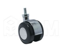 Опора двухколесная с винтом M10, D50 мм, без стопора: W00