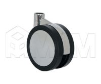 Опора двухколесная усиленная, D75 мм, без стопора, хром: CST79 CHROME