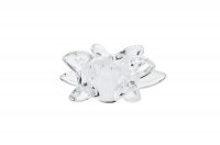 Ручка-кнопка из стекла, отделка белая