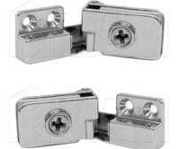 Компл. петель для стекл. двери, хром: D/11 CR.CH