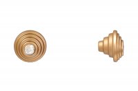 Ручка-кнопка, отделка золото матовое + горный хрусталь