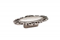 Ручка-кнопка 32мм, отделка серебро старое