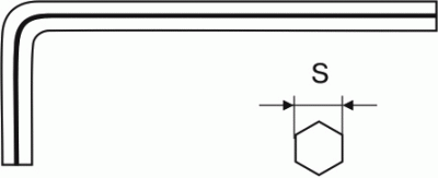 Ключ шестигранн. CH01, разм. 4, сталь, оцинк.