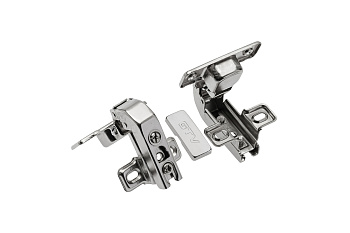 GTV: Петля GTV 90° короткое плечо + Планка Н=6 с евро шурупом ZP-KTK90H6ZE