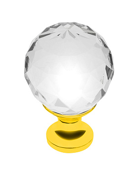 Ручка-кнопка CRYSTAL PALACE A 30мм золото/стекло GTV GZ-CRPA30-03