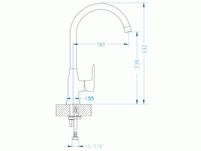 Смеситель Alveus Slim, хром Смеситель Alveus Slim, хром