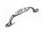 Ручка-скоба 96мм серебро состаренное/керамика серебряные узоры: UP19-12GA/WHT