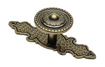 Ручка-кнопка мебельная GZ-1136, старое золото GTV GZ-WP1136-04