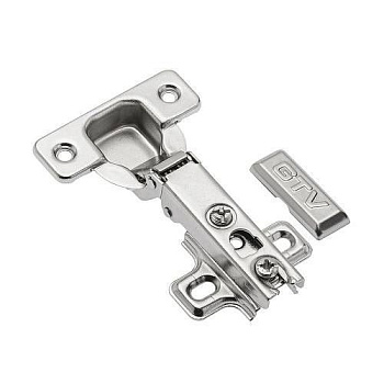 GTV: Петля накладная с пружиной обратного действия H=0 45мм без евро шурупа ZP-POH045BEO