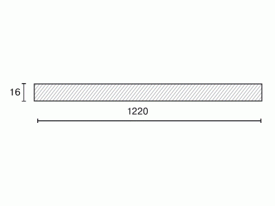 Плита МДФ глянец УФ-лак, 16*1220*2440 мм, Тон Черный 0424