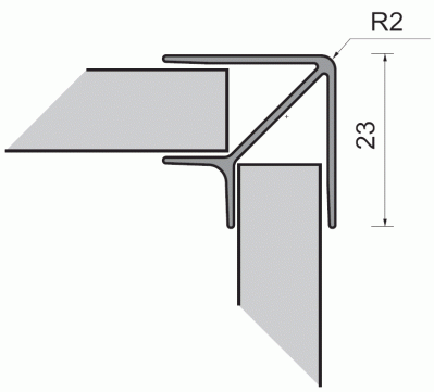 Соединитель 90гр алюминиевого цоколя H=100мм FIRMAX