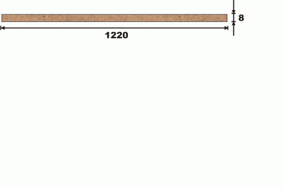 Плита МДФ AGT 1220*8*2800 мм, односторонняя матовый горизонтальный крем десерт 368/1341
