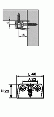 Стяжка трапецевидная FIRMAX, GA44 L=40 мм, цинк,покр.никель,с винтом
