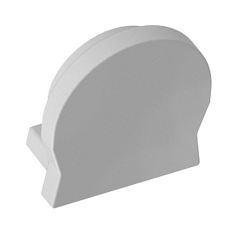 GTV: Заглушка для профиля GLAX MINI полукруглая - цвет серебристый (цена за 10шт.) PA-ZASGLAXMNKO-00