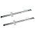 Комплект шариковых направляющих h.35, L=604мм для поворотно-сдвижных фасадов, отделка цинк