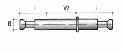 Дюбель двухстор. FIRMAX D6,7*84 мм, для ДСП 16 мм, сталь, цинк. покр.