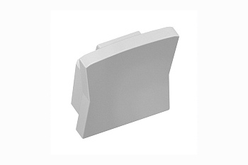 GTV: Заглушка для профиля GLAX MINI накладного высокого - цвет серебристый (цена за 10шт.) PA-ZASGLAXMNKW-00