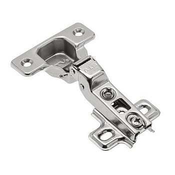 GTV: Петля полунакладная GTV Ø35 с ответной планкой H=0 без евро шурупа, сверление - 45мм вес-60 гр. ZP-BICN080BE