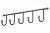 Вешалка L=340мм с 5-ю крючками, хром глянец