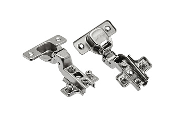 GTV: Петля внутренняя GTV Ø35 с ответной планкой H=0 с евро шурупом, сверление - 45мм вес-60 гр. ZP-BICN070ZE