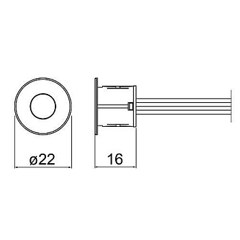 GTV: Сенсорный выключатель с регулируемой яркостью 12V - 24V DC, 1000мм кабель, белый AE-WDSB-10DIM