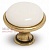 Ручка-кнопка D28мм бронза состаренная/керамика: GP190AB/MLK