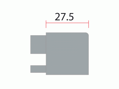 Угол 90° внешний среднего профиля GOLA Alphalux, алюминий