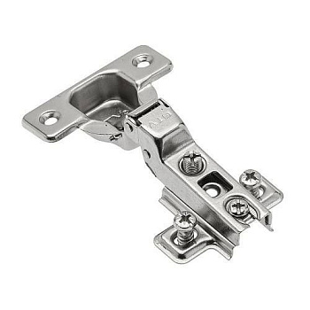 GTV: Петля полунакладная GTV Ø35 с ответной планкой H=2 с евро шурупом, сверление - 45мм вес-60 гр. ZP-BICN082ZE